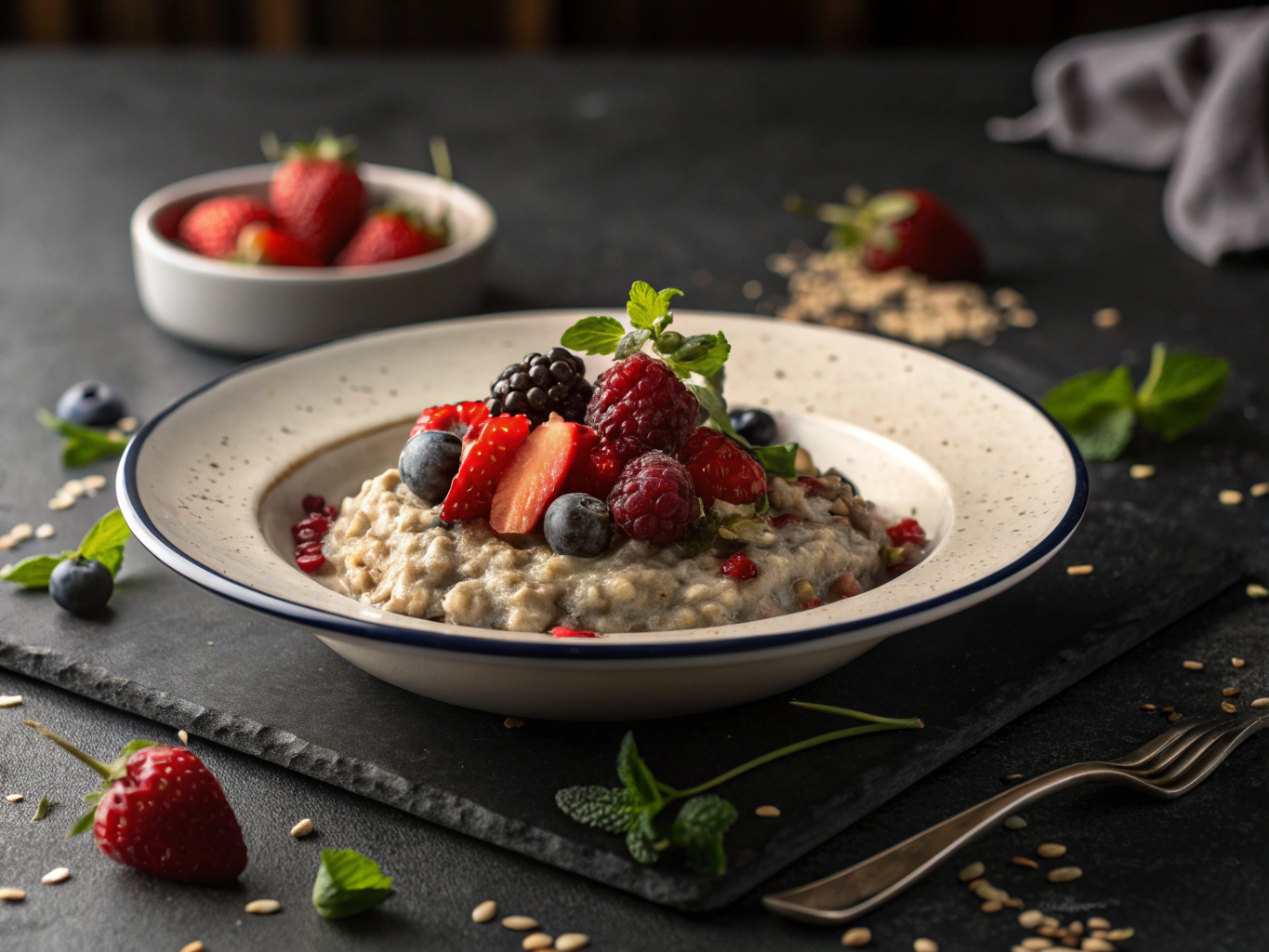 Avena Nocturna con Frutos Rojos y Chía