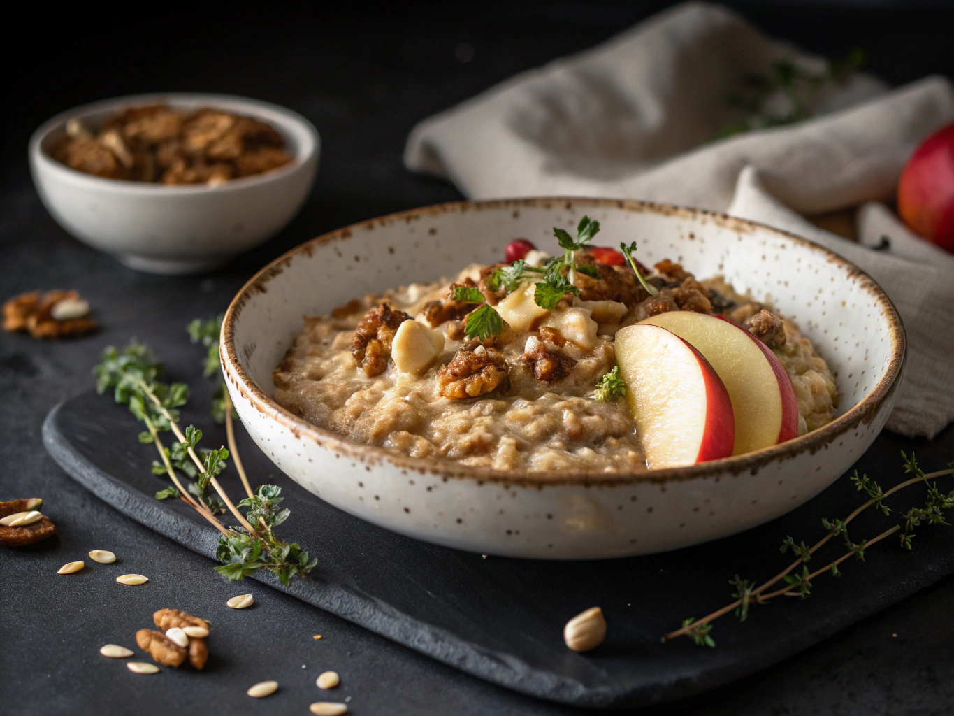 Porridge de Avena Integral con Manzana y Nueces