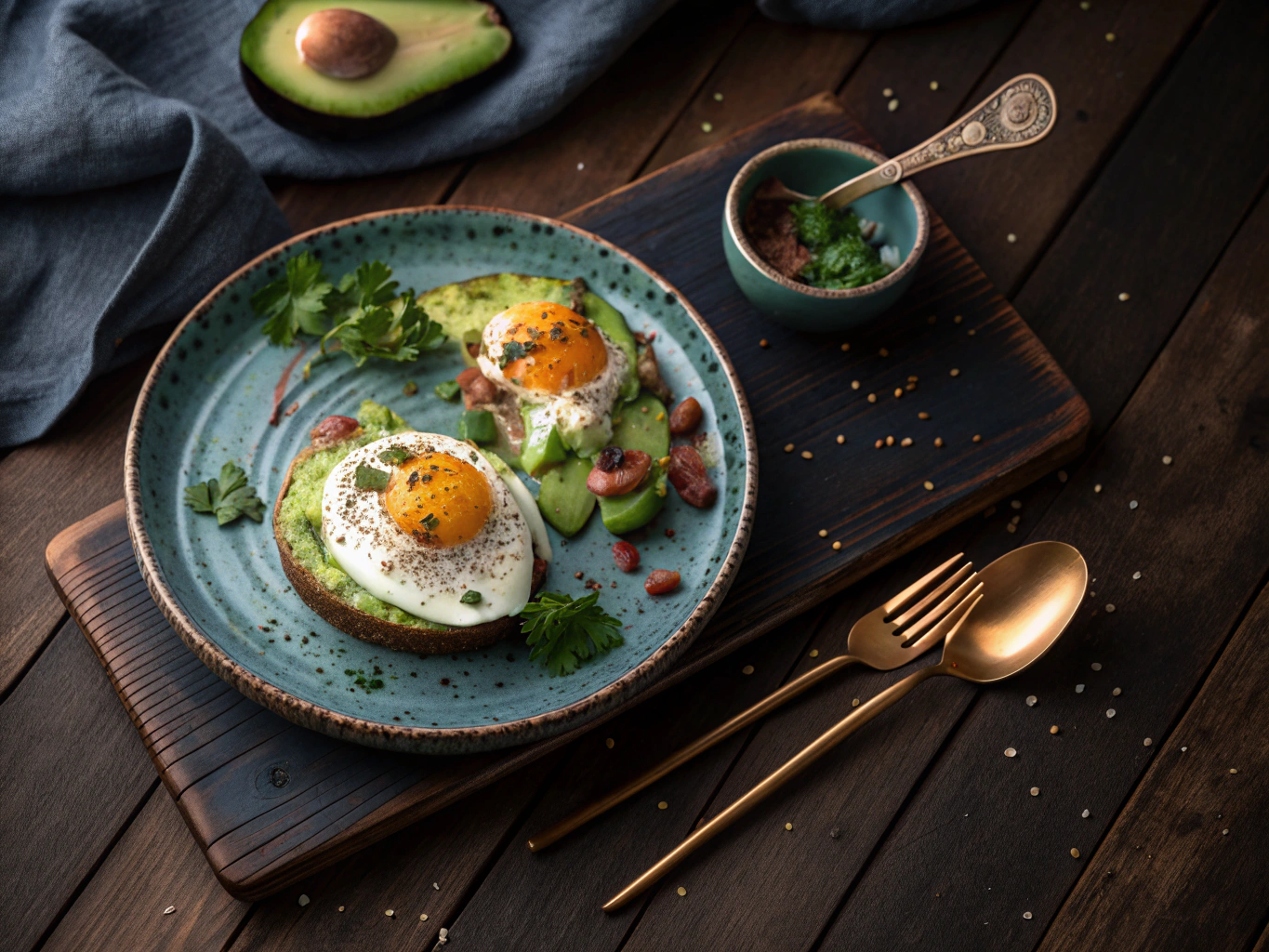 Tazas de Huevo con Aguacate Keto